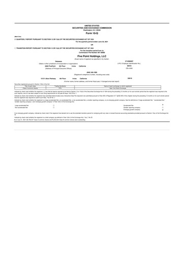 Vorschaubild Five Point Holdings 10-Q Quartalsbericht 2021 