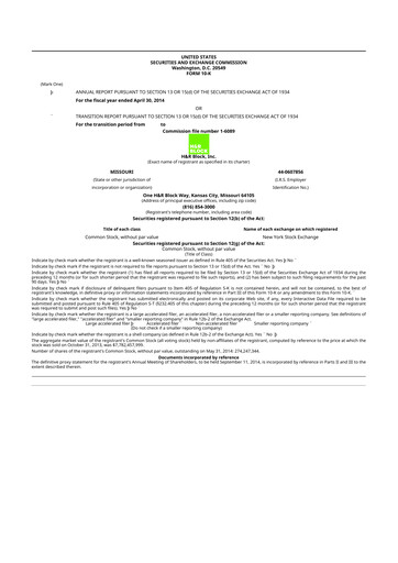 Thumbnail H&R Block
 10-K Annual Report 2014