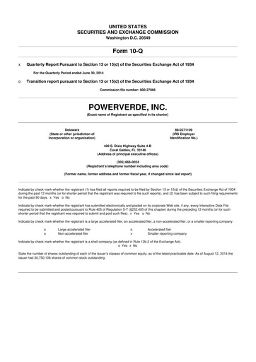 Miniature 374Water 10-Q Rapport trimestriel  