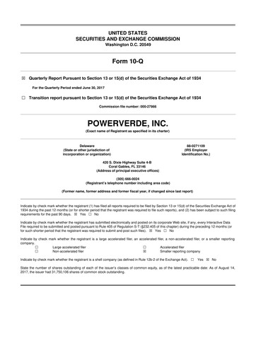 Miniature 374Water 10-Q Rapport trimestriel  