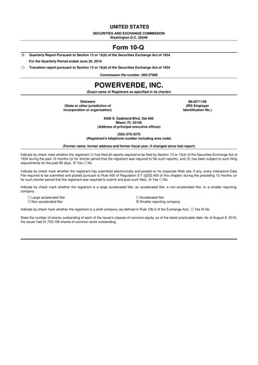 Miniature 374Water 10-Q Rapport trimestriel  