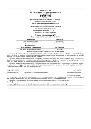 Thumbnail Expro Group 10-Q Quarterly Report FY2018 