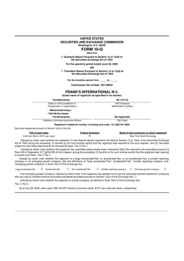 Thumbnail Expro Group 10-Q Quarterly Report FY2020 