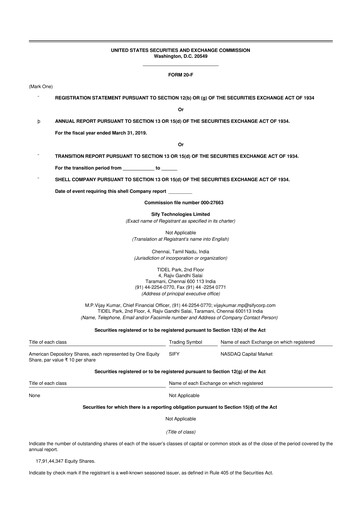 Thumbnail Sify Technologies 
 20-F Annual Report 2019