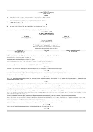 Thumbnail Dr. Reddy's Laboratories 20-F Annual Report 2024