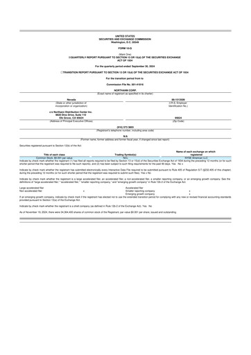 Miniature Northann Corp 10-Q Rapport trimestriel 2024 