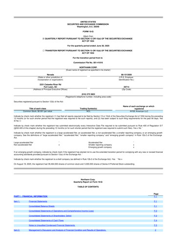 Miniature Northann Corp 10-Q Rapport trimestriel 2025 