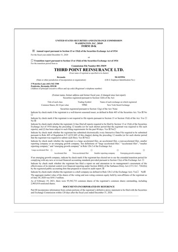 Thumbnail SiriusPoint  10-K Annual Report 2020