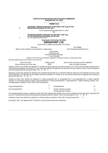 Thumbnail SiriusPoint  10-Q Quarterly Report FY2021 