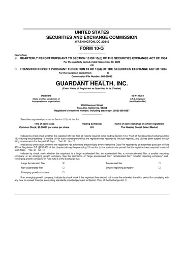 Thumbnail Guardant Health
 10-Q Quarterly Report FY2022 