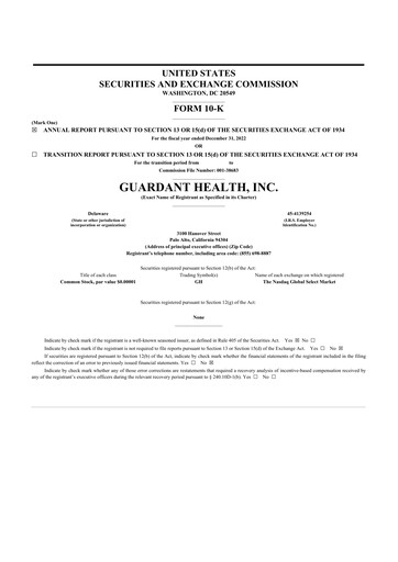 Thumbnail Guardant Health
 10-K Annual Report 2022