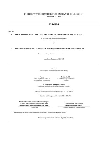 Thumbnail Criteo 10-K Annual Report 2018