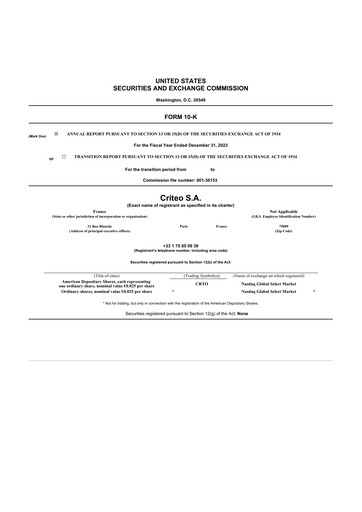 Thumbnail Criteo 10-K Annual Report 2023