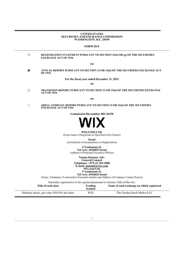 Thumbnail Wix.com 20-F Annual Report 2023