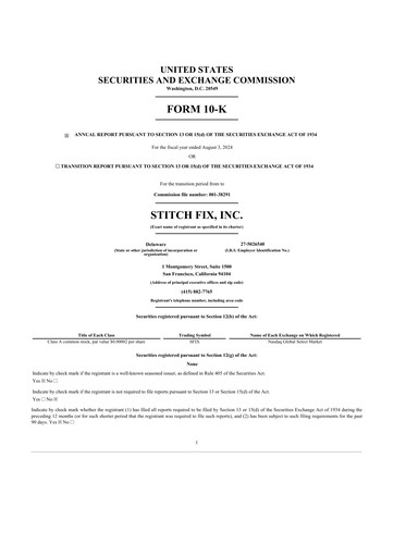 Thumbnail Stitch Fix
 10-K Annual Report 2024