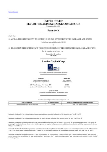 Thumbnail Ladder Capital
 10-K Annual Report 2020