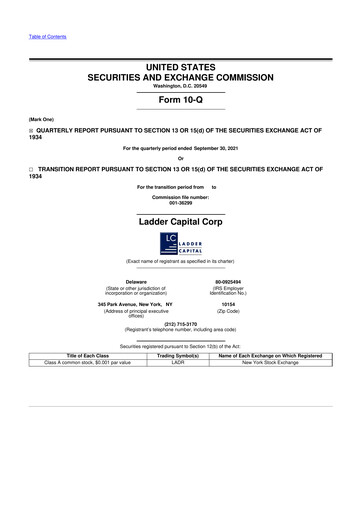 Thumbnail Ladder Capital
 10-Q Quarterly Report FY2021 