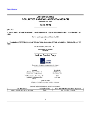 Thumbnail Ladder Capital
 10-Q Quarterly Report FY2022 