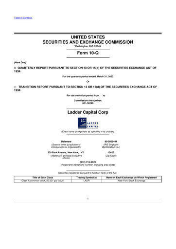Thumbnail Ladder Capital
 10-Q Quarterly Report FY2023 