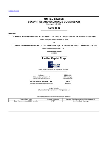 Thumbnail Ladder Capital
 10-K Annual Report 2025