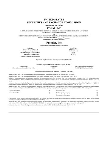 Thumbnail Premier 10-K Annual Report 2021