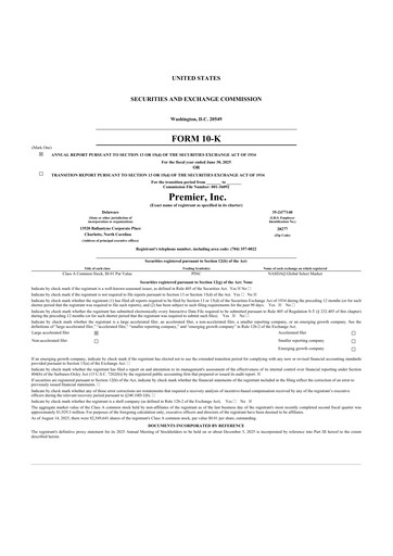Thumbnail Premier 10-K Annual Report 2025