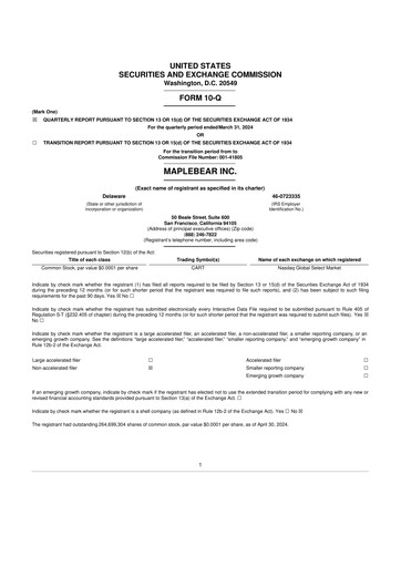 Thumbnail Instacart (Maplebear Inc.) 10-Q Quarterly Report FY2024 