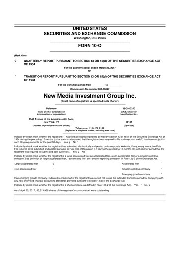 Thumbnail Gannett 10-Q Quarterly Report FY 