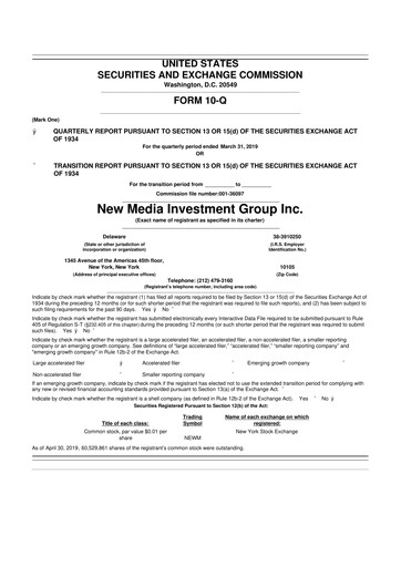 Thumbnail Gannett 10-Q Quarterly Report FY 