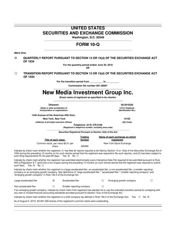 Thumbnail Gannett 10-Q Quarterly Report FY 