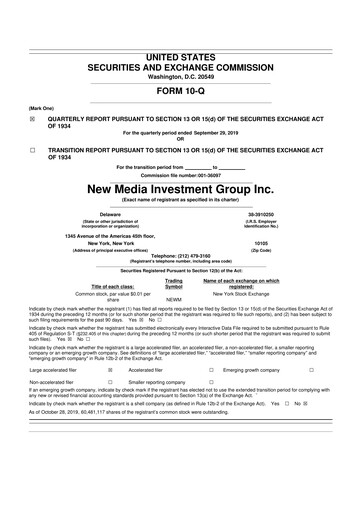 Thumbnail Gannett 10-Q Quarterly Report FY 