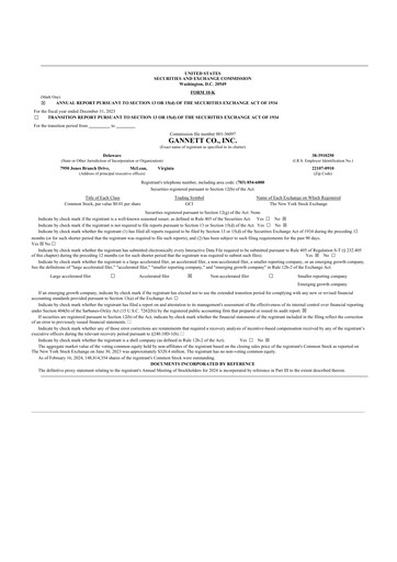 Thumbnail Gannett 10-K Annual Report 2023