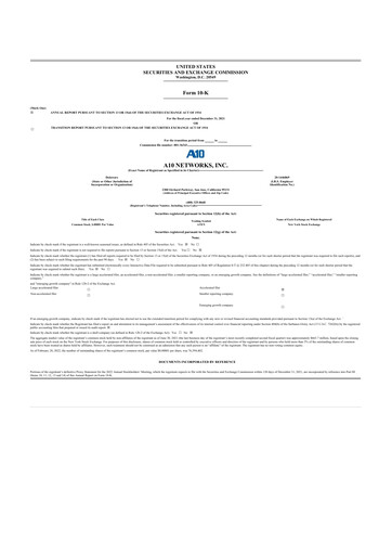 Thumbnail A10 Networks 10-K Annual Report 2021