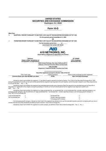Thumbnail A10 Networks 10-Q Quarterly Report FY2024 