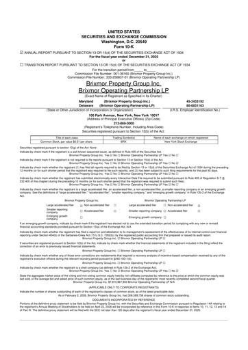 Thumbnail Brixmor Property Group
 10-K Annual Report 