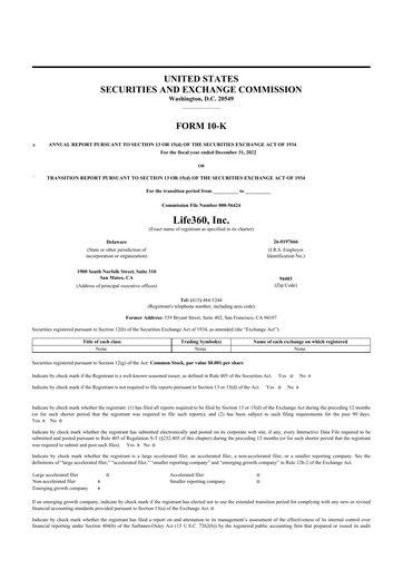 Thumbnail Life360 10-K Annual Report 2022