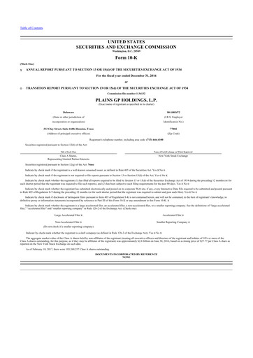 Thumbnail Plains GP 10-K Annual Report 2016