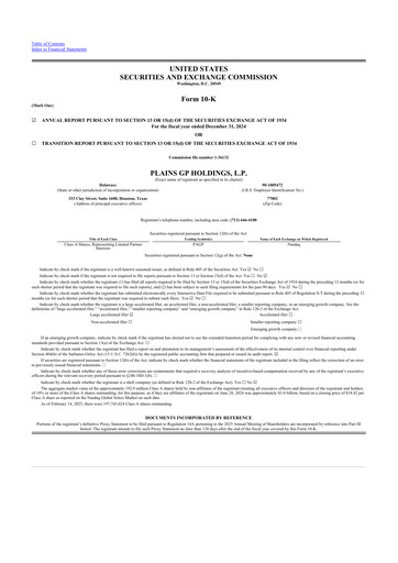 Thumbnail Plains GP 10-K Annual Report 2024