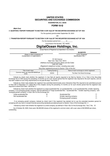 Thumbnail DigitalOcean 10-Q Quarterly Report FY2023 