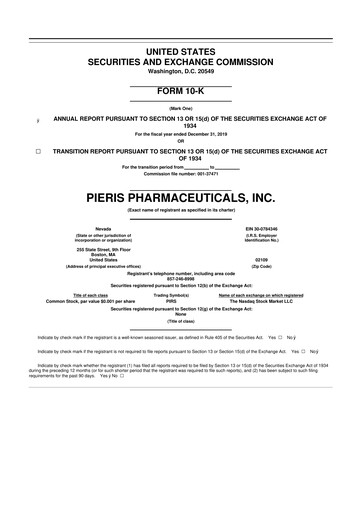 Thumbnail Palvella Therapeutics 10-K Annual Report 2019