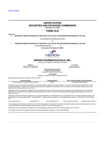 Thumbnail Hepion Pharmaceuticals 10-Q Quarterly Report FY2021 