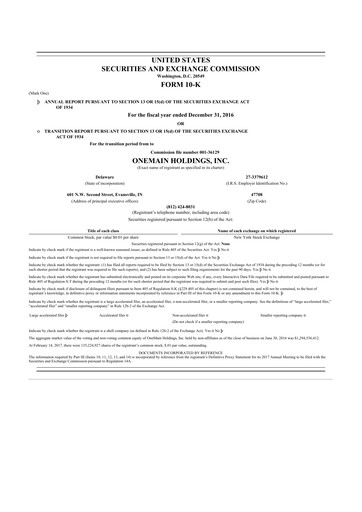 Miniature OneMain Financial
 10-K Rapport annuel 2016