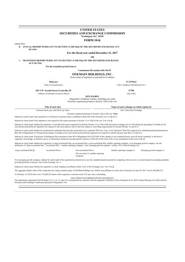 Miniature OneMain Financial
 10-K Rapport annuel 2017