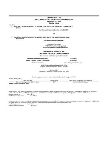 Thumbnail OneMain Financial
 10-Q Quarterly Report FY 