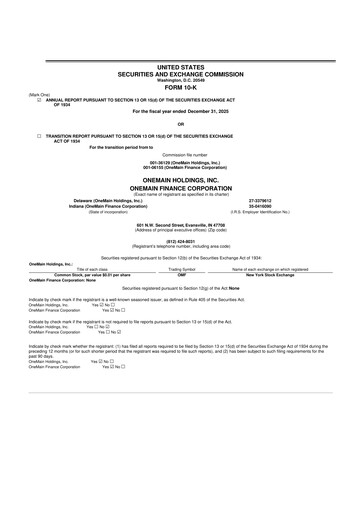 Thumbnail OneMain Financial
 10-K Annual Report 