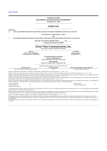 Thumbnail Zoom 10-K Annual Report 2022