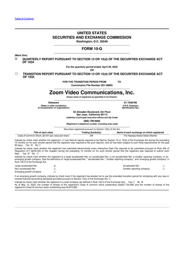 Vorschaubild Zoom 10-Q Quartalsbericht 2023 