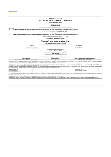 Vorschaubild Zoom 10-Q Quartalsbericht 2026 