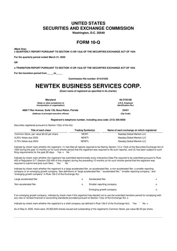 Thumbnail NewtekOne 10-Q Quarterly Report FY 