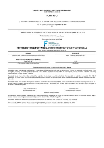 Thumbnail FTAI Aviation 10-Q Quarterly Report FY2018 